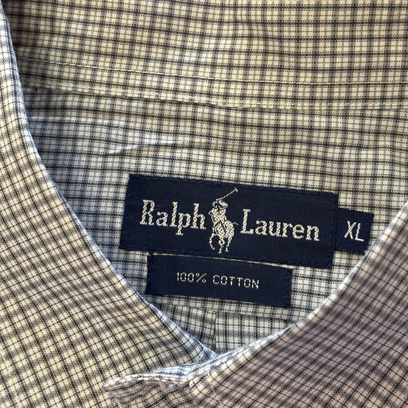 Ralph Lauren Men’s Blue and White Micro-Check Button-Down Shirt - Picture 5 of 8